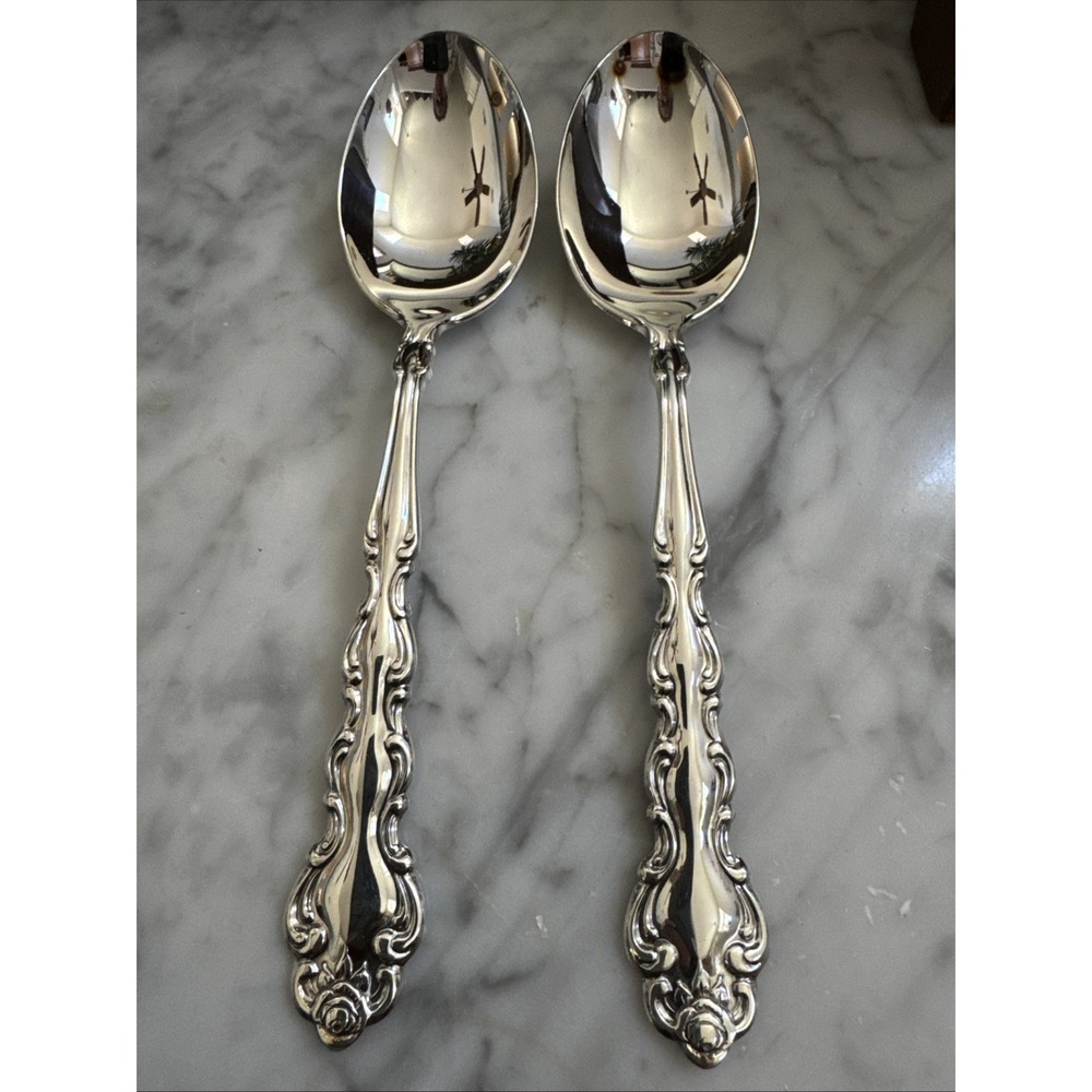 Oneida Community Silverplated Beethoven Soup Spoon set of 2 6 7/8" Long